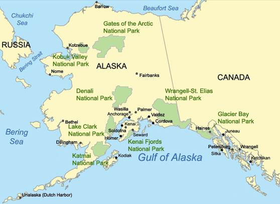 National Parks In Alaska Map Alaska national parks list