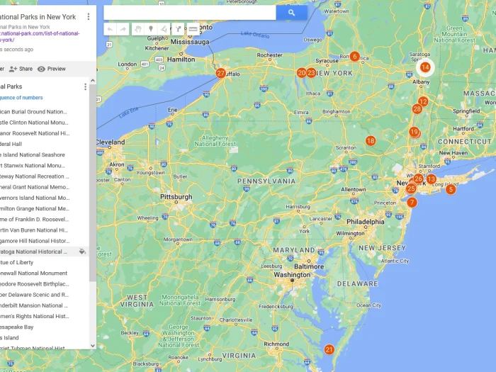 List of National Parks in New York
