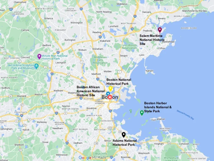 List of National Parks near Boston, MA
