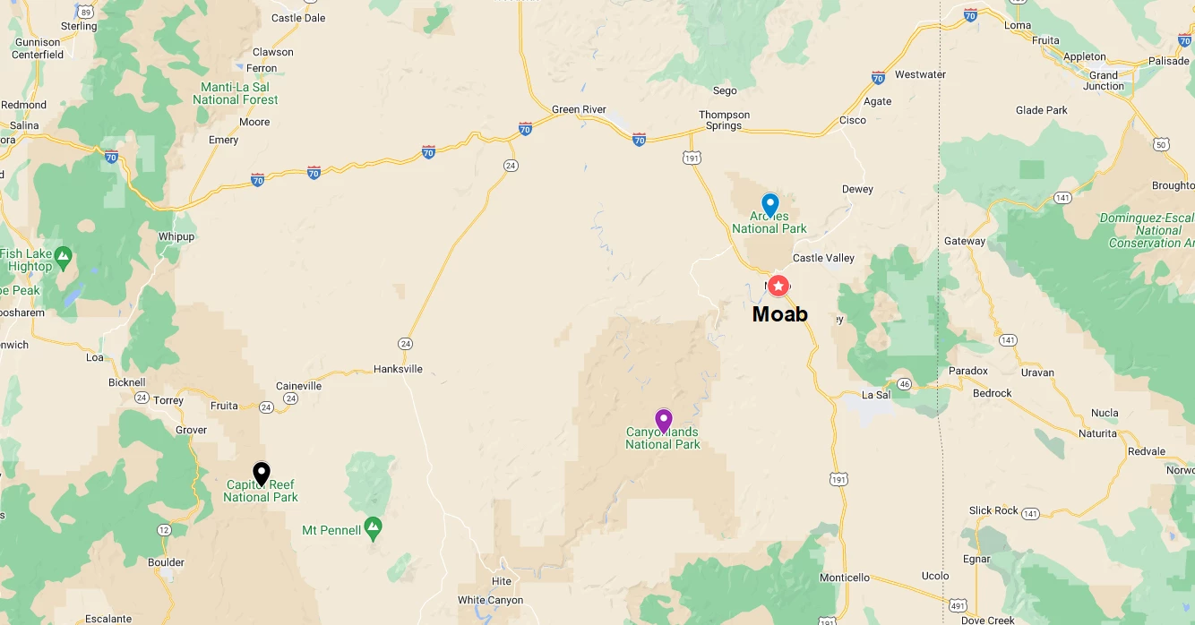 List of National Parks near Moab, Utah 1 List of National Parks near Moab