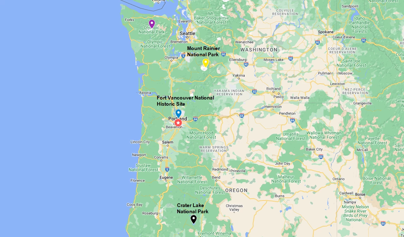 List of national parks near Portland, Oregon 1 List of national parks near Portland Oregon