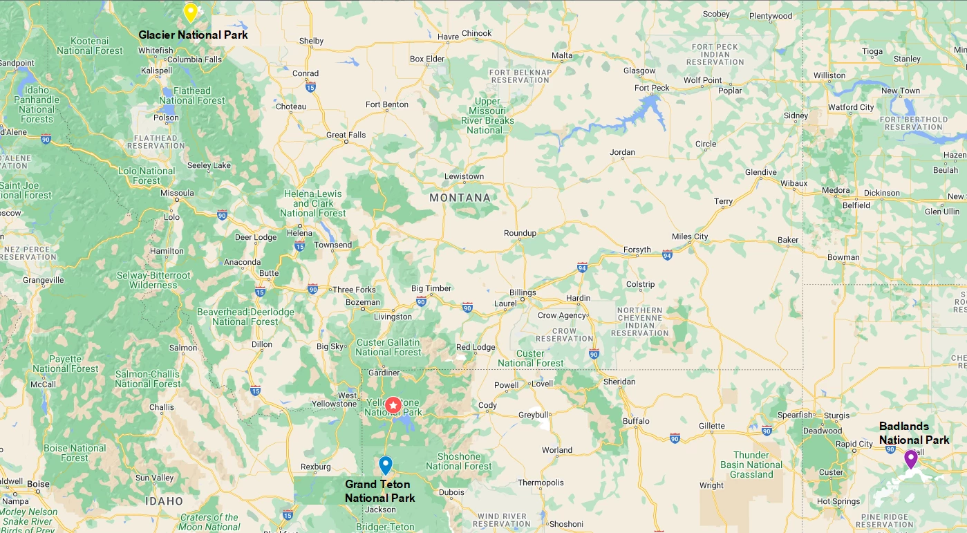 Top 3 National Parks near Yellowstone National Park 1 Top 3 National Parks near Yellowstone National Park