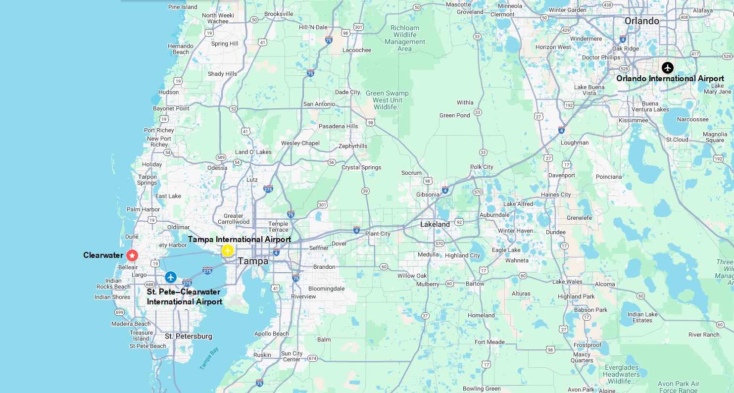 The 3 Closest Airports to Clearwater, Florida 1 The 3 Closest Airports to Clearwater Florida