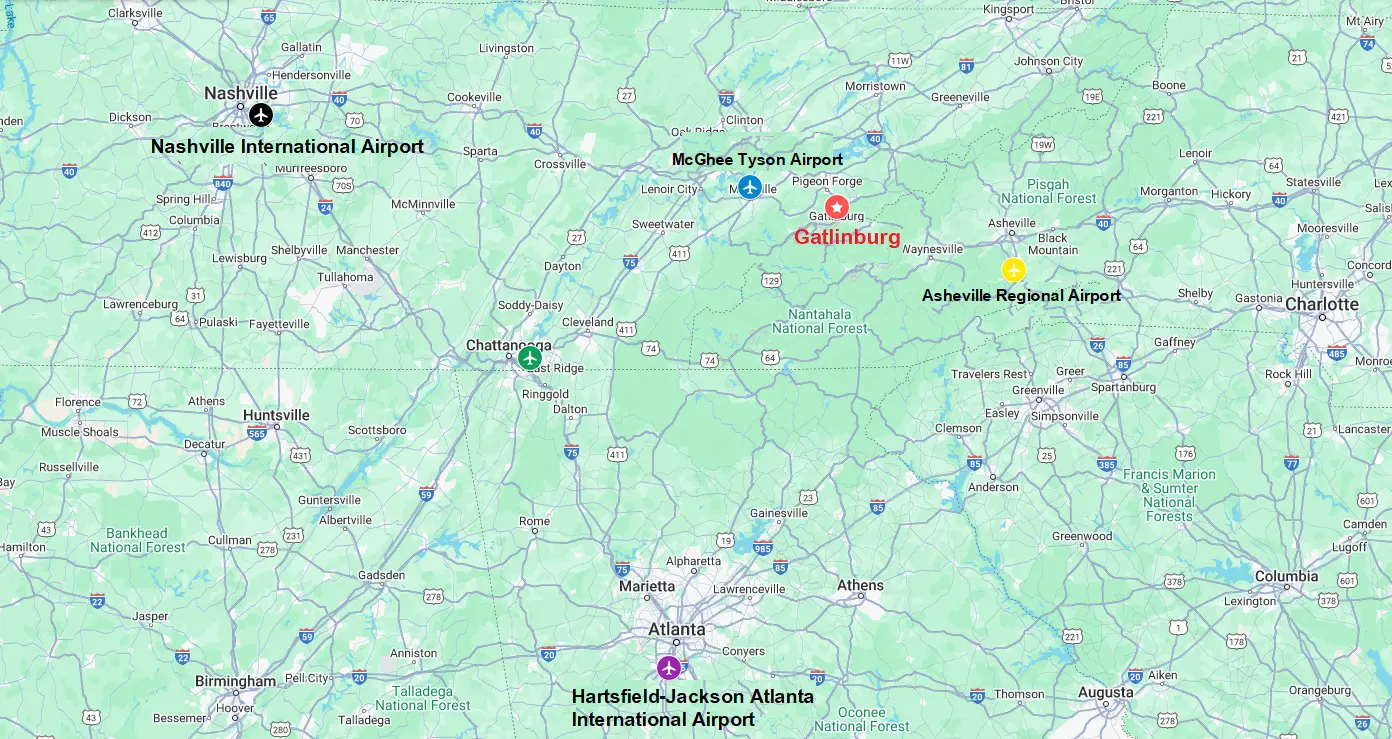 The 5 Closest Airports to Gatlinburg TN 1 The 5 Closest Airports to Gatlinburg TN