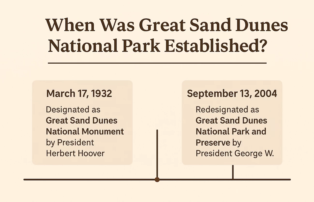 When Was Great Sand Dunes National Park Established? 1 When Was Great Sand Dunes National Park Established