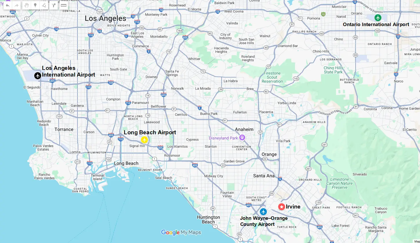 The 4 Closest Airports to Irvine, CA 1 The 4 Closest Airports to Irvine CA