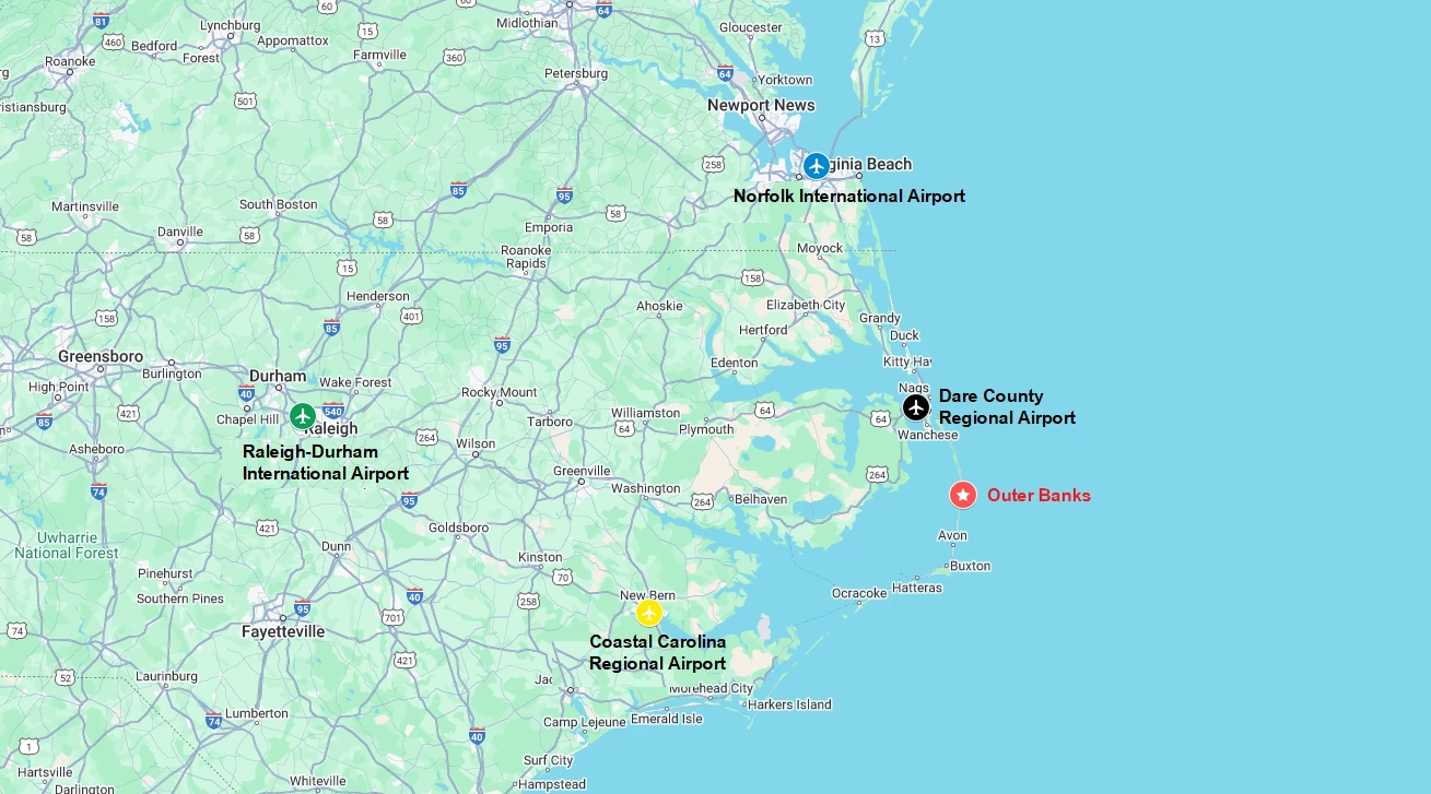The 4 Closest Airports to Outer Banks, NC 1 The 4 Closest Airports to Outer Banks NC