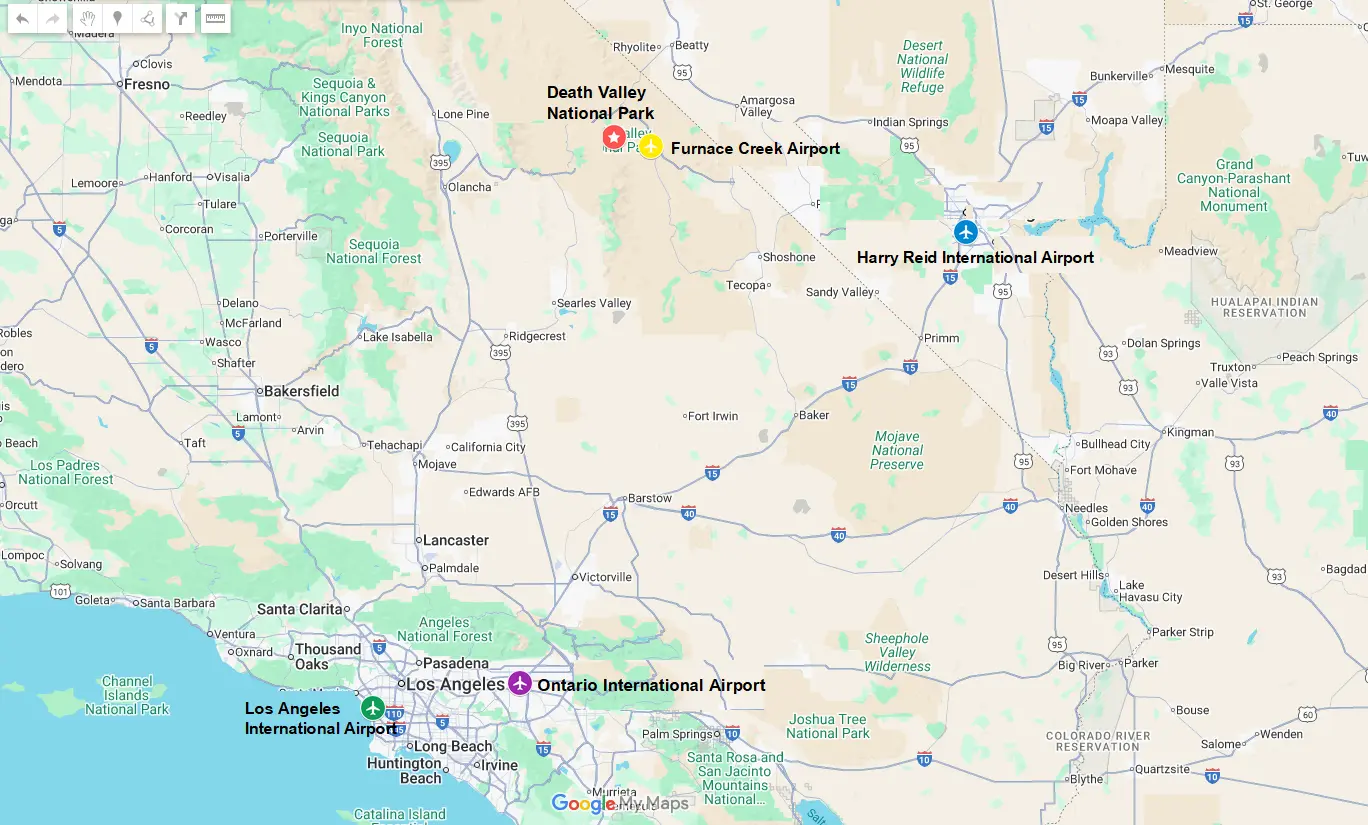 4 Closest Airports to Death Valley National Park 1 4 Closest Airports to Death Valley National Park