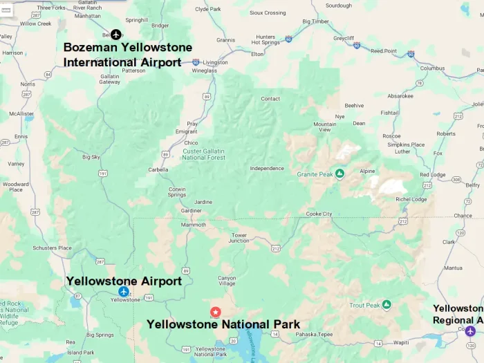 The Closest Airport to Yellowstone National Park