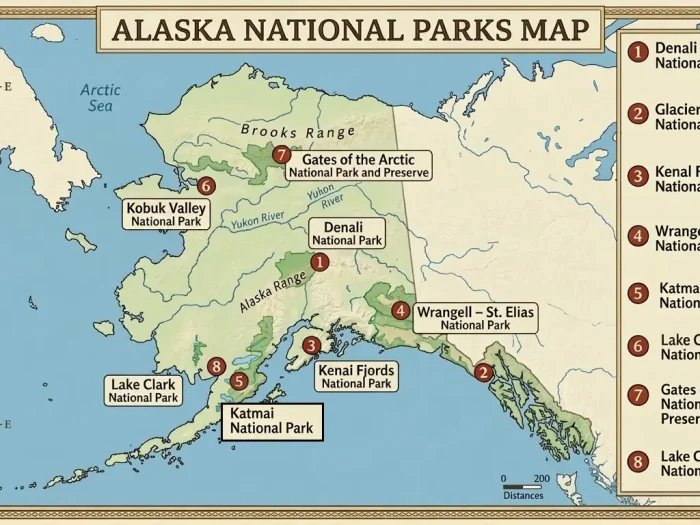Alaska National Parks Map