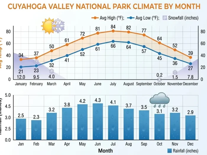Cuyahoga Valley National Park Weather by Month 1 Cuyahoga Valley National Park Weather by Month