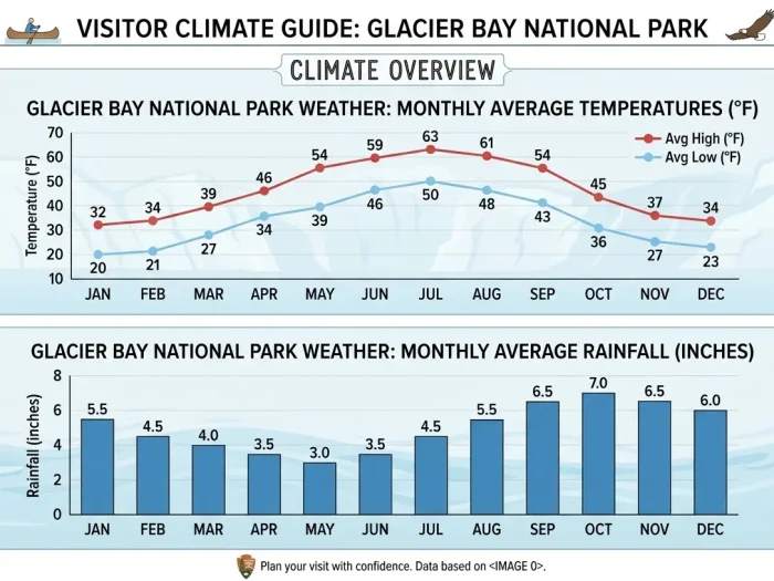 Glacier Bay National Park Weather by Month 2 Glacier Bay National Park Weather by Month