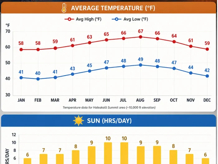 Haleakala National Park Weather by Month