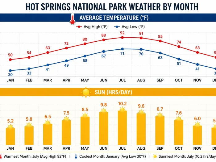 Hot Springs National Park weather by month