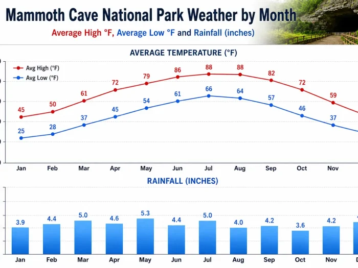 Mammoth Cave National Park Weather by Month