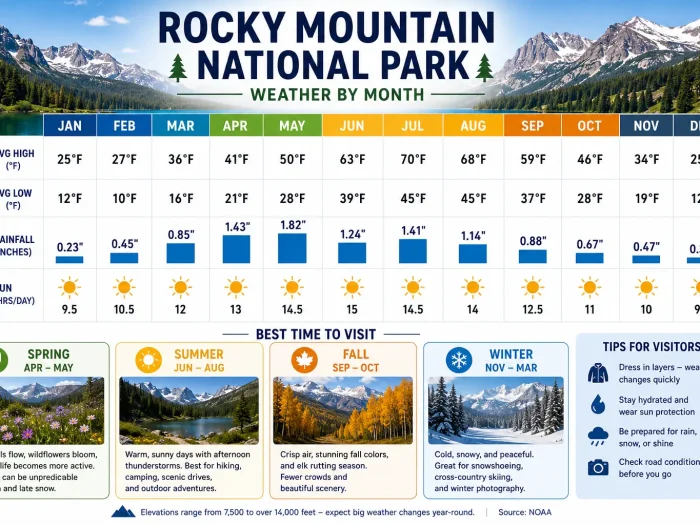 Rocky Mountain National Park Weather by Month 2 Rocky Mountain National Park Weather by Month