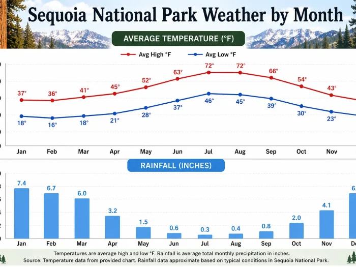 Sequoia National Park Weather by Month 2 Sequoia National Park Weather by Month
