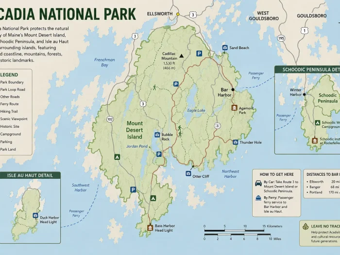 Acadia National Park Map