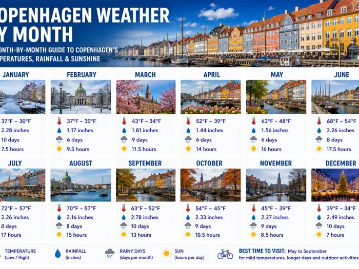 Copenhagen Weather by Month