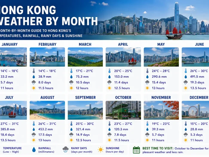Hong Kong Weather by Month