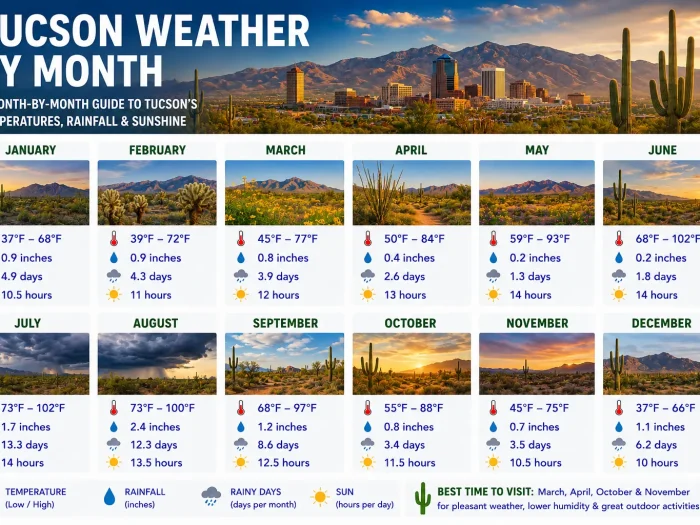 Tucson Weather by Month