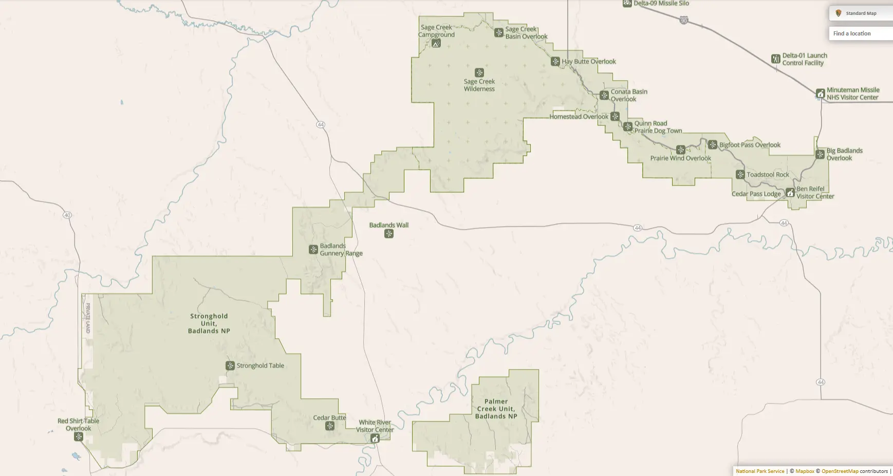 Badlands National Park Map Guide: Everything You Need to Know Before You Go 1 Badlands National Park Map