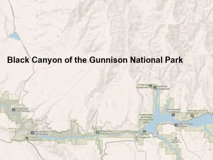 Black Canyon of the Gunnison National Park Map