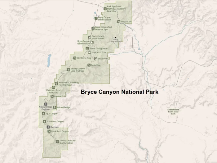 Bryce Canyon National Park Map: Your Complete Guide to Navigating the Park 2 Bryce Canyon National Park Map