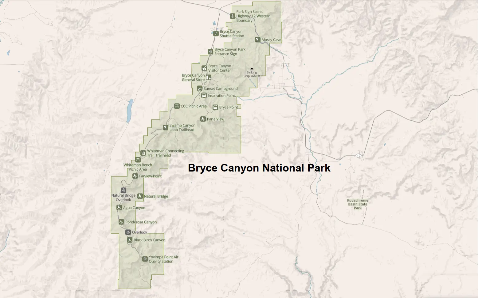 Bryce Canyon National Park Map: Your Complete Guide to Navigating the Park 1 Bryce Canyon National Park Map