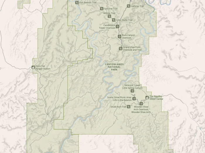 Canyonlands National Park Map Guide: Trails, Districts, Scenic Drives & PDF Maps 2 Canyonlands National Park Map