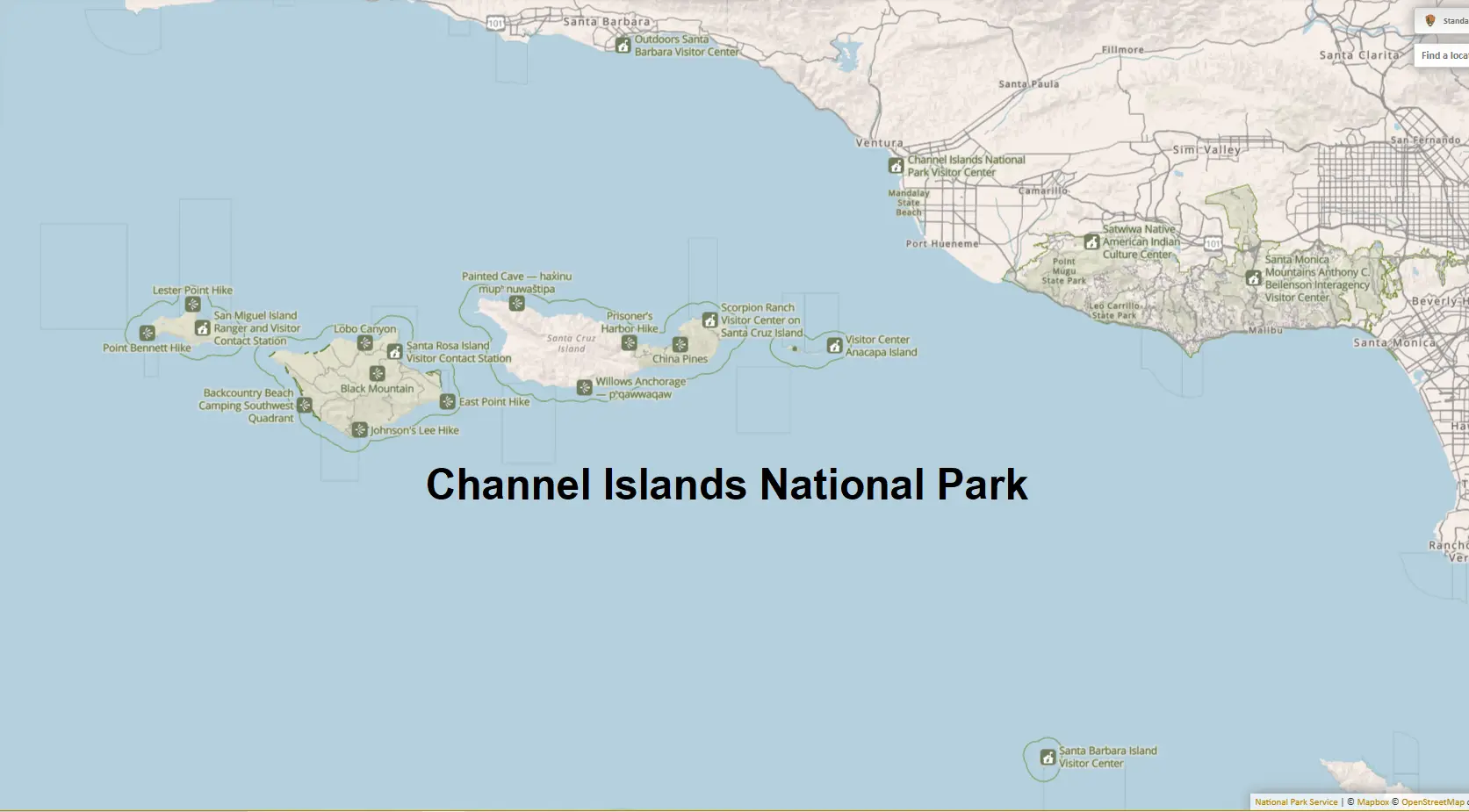Channel Islands National Park Map: Complete Guide to Islands, Trails, Ferry Routes & Visitor Areas 1 Channel Islands National Park Map