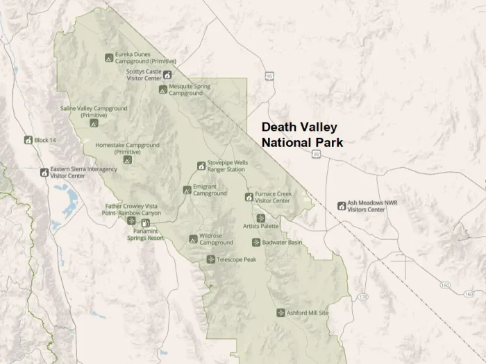 Death Valley National Park Map: Your Complete Guide to Exploring America's Largest National Park 1 Death Valley National Park Map