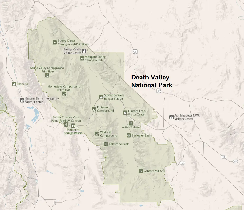 Death Valley National Park Map: Your Complete Guide to Exploring America's Largest National Park 1 Death Valley National Park Map