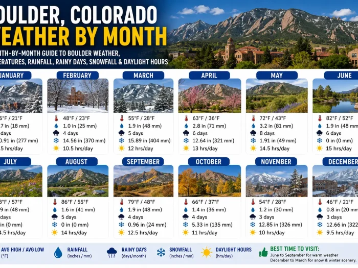 Boulder Colorado Weather by Month