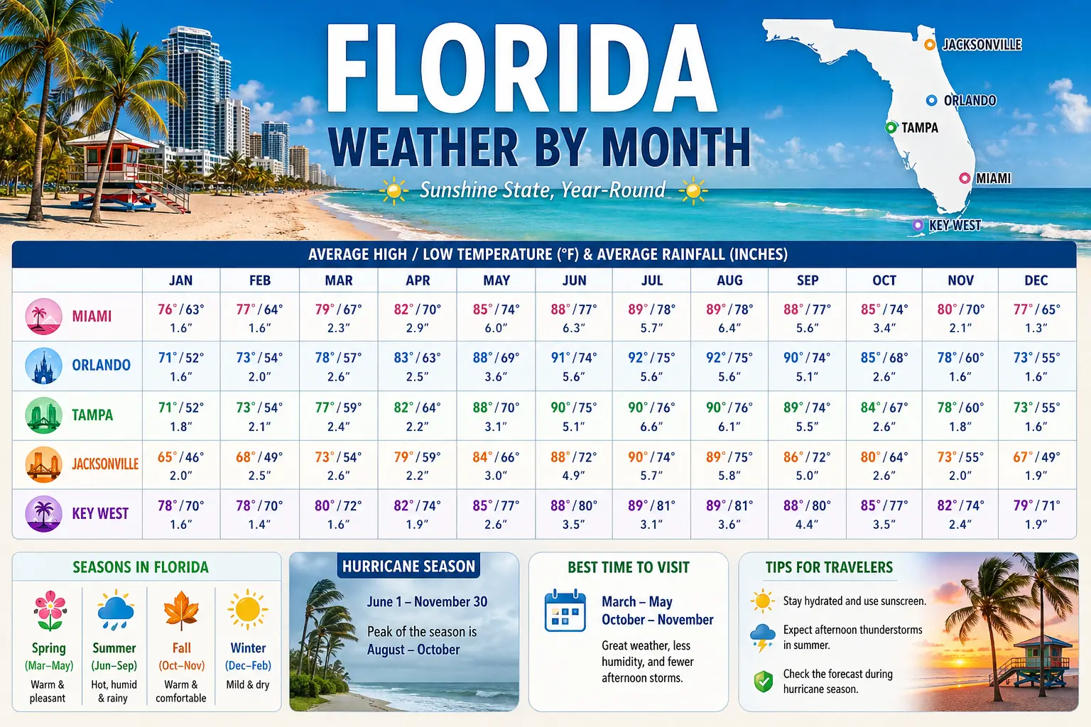 Florida Weather by Month 1 Florida Weather by Month