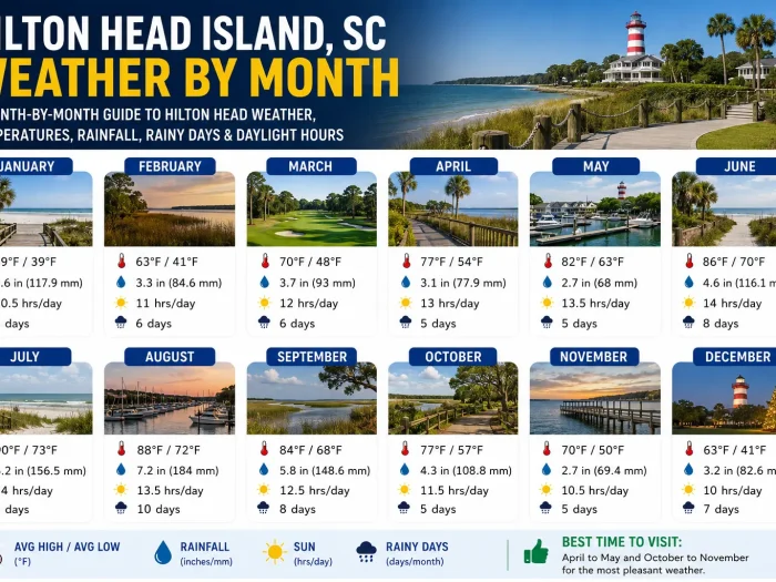 Hilton Head Island Weather by Month 2 Hilton Head Island Weather by Month