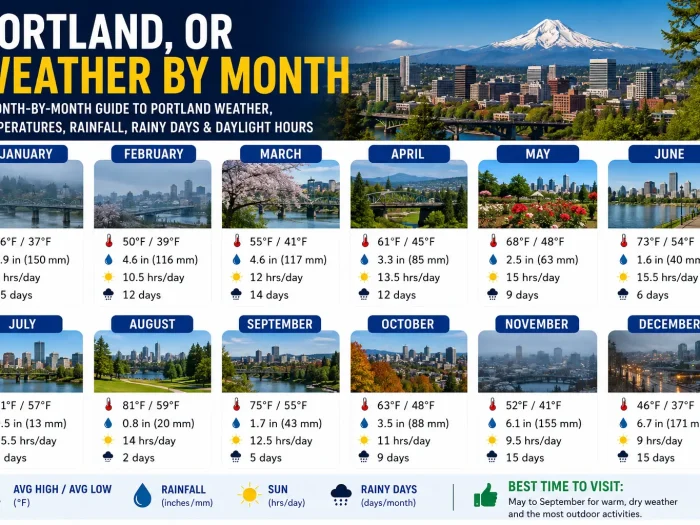 Portland Weather by Month 1 Portland Weather by Month