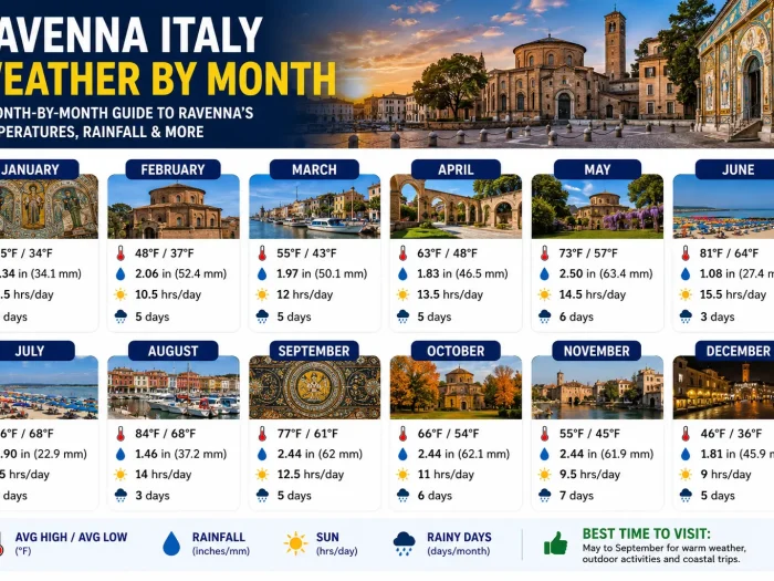 Ravenna Italy Weather by Month