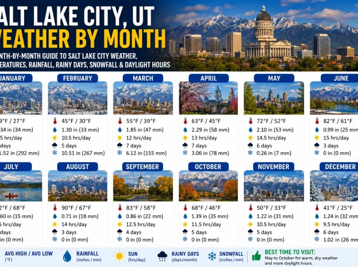 Salt Lake City Weather by Month