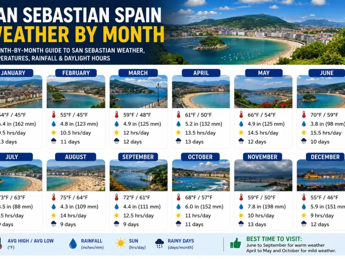San Sebastian Spain Weather by Month 1 San Sebastian Spain Weather by Month