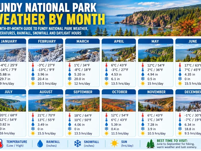 Fundy National Park Weather by Month 2 Fundy National Park Weather by Month