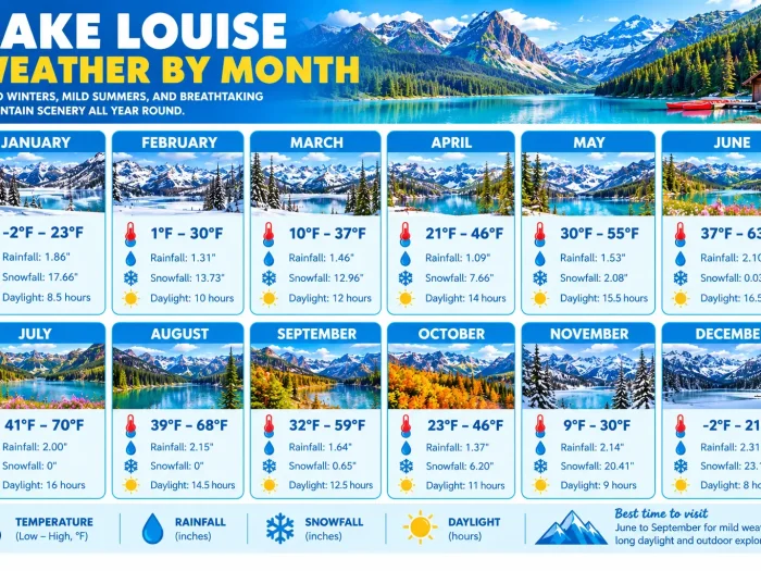 Lake Louise Weather by Month 1 Lake Louise Weather by Month