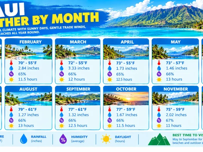 Maui Weather by Month 1 Maui Weather by Month