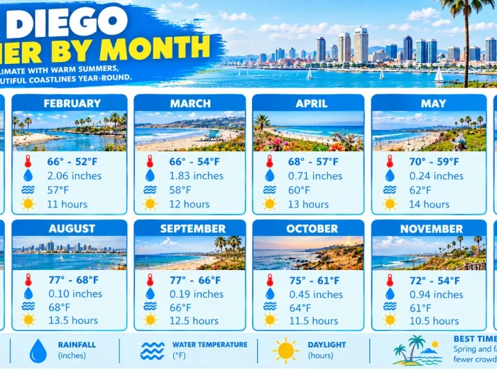 San Diego Weather by Month