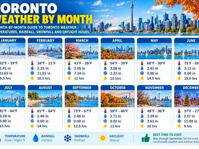 Toronto Weather by Month
