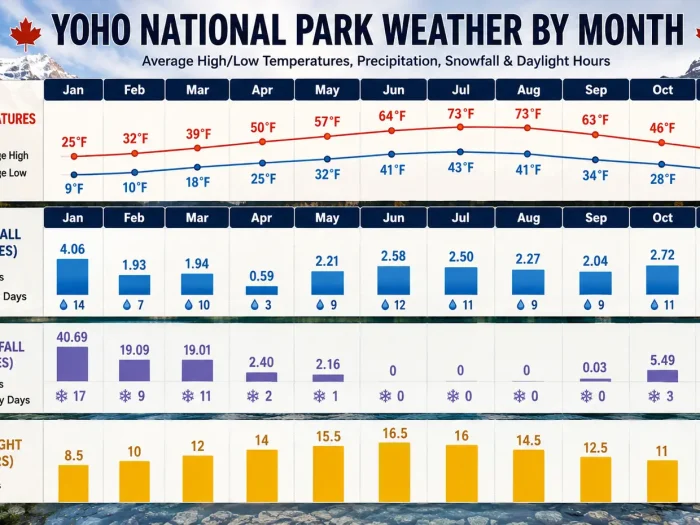 Yoho National Park Weather by Month 2 Yoho National Park Weather by Month