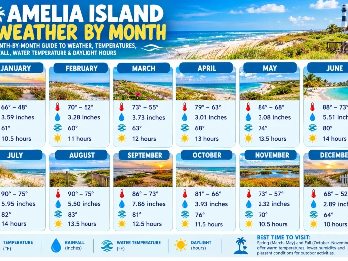 Amelia Island Weather by Month