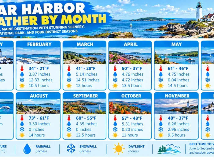 Bar Harbor Weather by Month