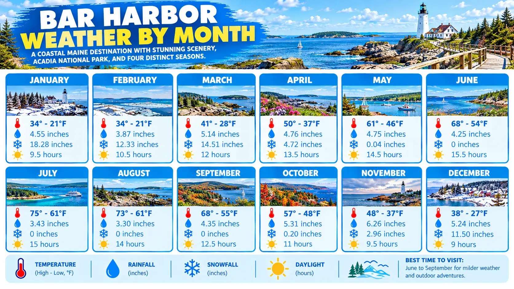 Bar Harbor Weather by Month 1 Bar Harbor Weather by Month