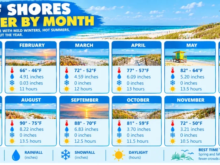 Gulf Shores Weather by Month